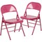 Emma and Oliver 2 Pack Home & Office Colorful Metal Folding Chair Teen and Event Seating